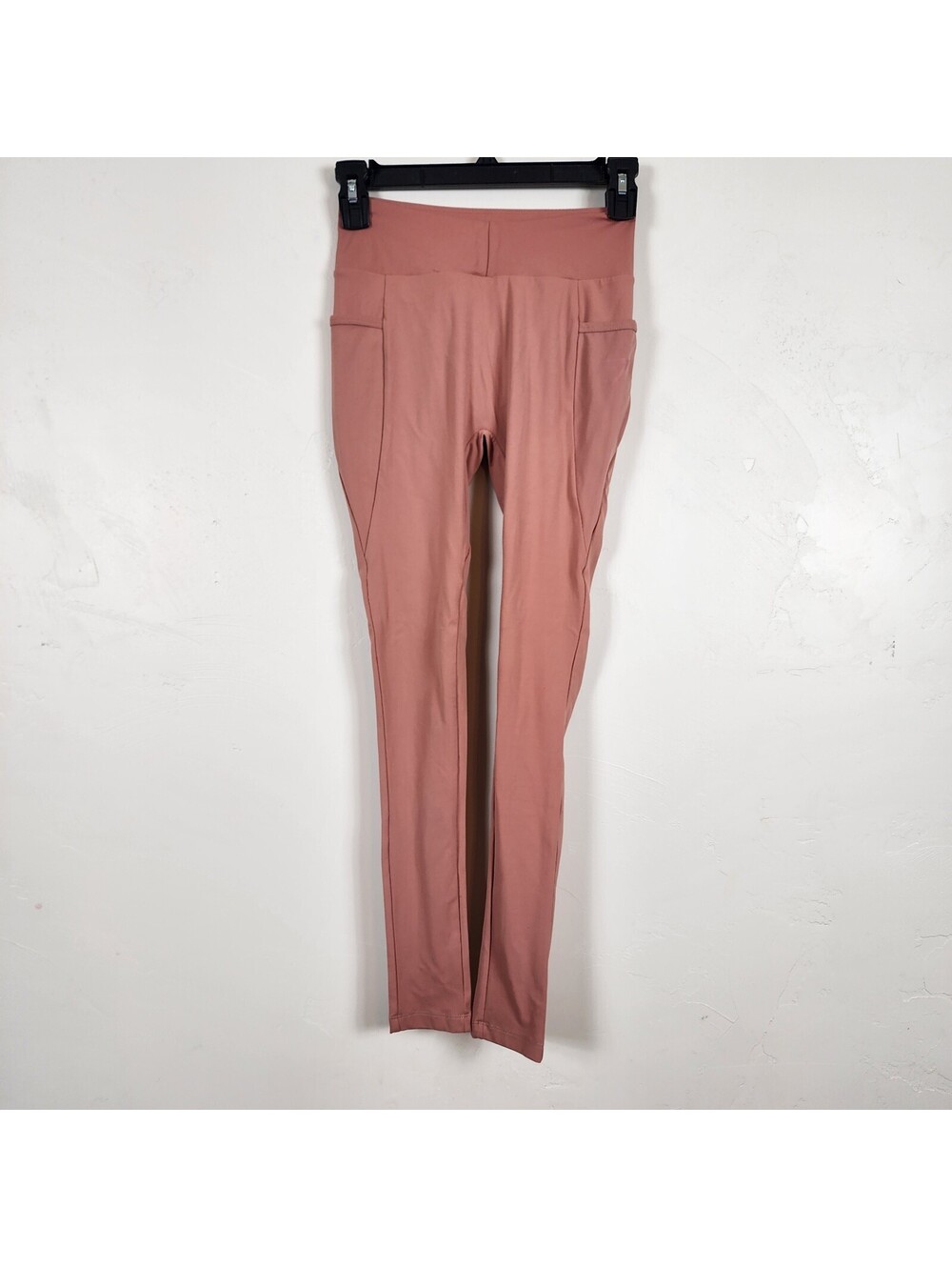 Gymshark High Waisted Pocket Leggings Dusty Rose Mauve Pink Ruched Back Small